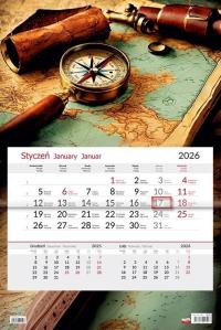 Kalendarz 2026 jednodzielny Kompas. Wydawca: Sapt. Dobreksiazki.pl Opakowanie Kalendarz 2026 jednodzielny Kompas