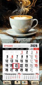 Kalendarz 2026 jednodzielny mini caffe latte. Wydawca: Pan Kalendarzyk. Dobreksiazki.pl Opakowanie Kalendarz 2026 jednodzielny mini caffe latte
