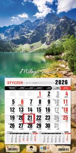 Kalendarz 2026 jednodzielny mini Tatry. Wydawca: Pan Kalendarzyk. Dobreksiazki.pl Opakowanie Kalendarz 2026 jednodzielny mini Tatry