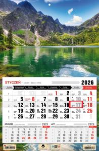 Kalendarz 2026 jednodzielny tatry. Wydawca: Pan Kalendarzyk. Dobreksiazki.pl Opakowanie Kalendarz 2026 jednodzielny tatry
