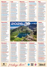 Kalendarz 2026 listkowy. Wydawca: Pan Kalendarzyk. Dobreksiazki.pl Opakowanie Kalendarz 2026 listkowy