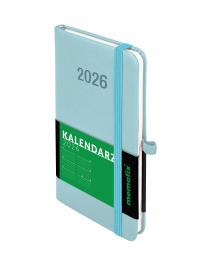 Kalendarz 2026 Memofix A6 TDW błękitny. Wydawca: Antra kalendarze. Dobreksiazki.pl Opakowanie Kalendarz 2026 Memofix A6 TDW błękitny