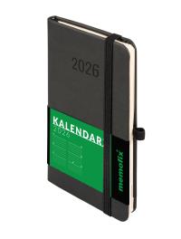 Kalendarz 2026 Memofix A6 TDW czarny. Wydawca: Antra kalendarze. Dobreksiazki.pl Opakowanie Kalendarz 2026 Memofix A6 TDW czarny