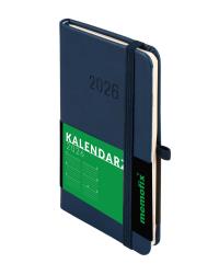 Kalendarz 2026 Memofix A6 TDW granatowy. Wydawca: Antra kalendarze. Dobreksiazki.pl Opakowanie Kalendarz 2026 Memofix A6 TDW granatowy