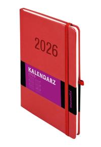 Kalendarz 2026 Memofix B5 TDW czerwony. Wydawca: Antra kalendarze. Dobreksiazki.pl Opakowanie Kalendarz 2026 Memofix B5 TDW czerwony
