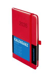 Kalendarz 2026 Memofix B6 TDW czerwony. Wydawca: Antra kalendarze. Dobreksiazki.pl Opakowanie Kalendarz 2026 Memofix B6 TDW czerwony