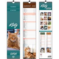 Kalendarz 2026 paskowy Koty. Wydawca: EV-Corp kalendarze. Dobreksiazki.pl Opakowanie Kalendarz 2026 paskowy Koty