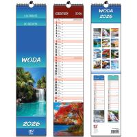 Kalendarz 2026 paskowy Woda. Wydawca: EV-Corp kalendarze. Dobreksiazki.pl Opakowanie Kalendarz 2026 paskowy Woda