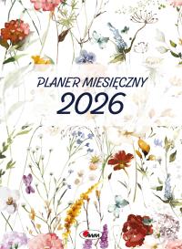 Kalendarz 2026 planer miesięczny A4 Kwiaty. Wydawca: AWM kalendarze. Dobreksiazki.pl Opakowanie Kalendarz 2026 planer miesięczny A4 Kwiaty