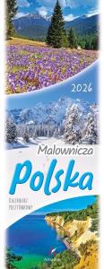 Kalendarz 2026 pocztówkowy 12,5x33cm Malownicza Polska. Wydawca: Artsezon. Dobreksiazki.pl Opakowanie Kalendarz 2026 pocztówkowy 12,5x33cm Malownicza Polska