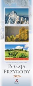 Kalendarz 2026 pocztówkowy 12,5x33cm Poezja przyrody. Wydawca: Artsezon. Dobreksiazki.pl Opakowanie Kalendarz 2026 pocztówkowy 12,5x33cm Poezja przyrody