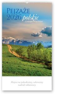 Kalendarz 2026 reklamowy Pejzaże polskie. Wydawca: Lucrum. Dobreksiazki.pl Opakowanie Kalendarz 2026 reklamowy Pejzaże polskie
