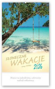 Kalendarz 2026 reklamowy Słoneczne wakacje. Wydawca: Lucrum. Dobreksiazki.pl Opakowanie Kalendarz 2026 reklamowy Słoneczne wakacje