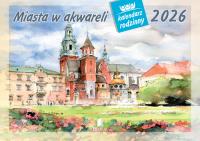 Kalendarz 2026 rodzinny Miasta w akwareli. Wydawca: Lucrum. Dobreksiazki.pl Opakowanie Kalendarz 2026 rodzinny Miasta w akwareli