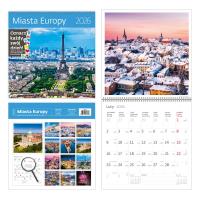 Kalendarz 2026 ścienny 30x30 Miasta Europy HELMA. Wydawca: Helma. Dobreksiazki.pl Opakowanie Kalendarz 2026 ścienny 30x30 Miasta Europy HELMA