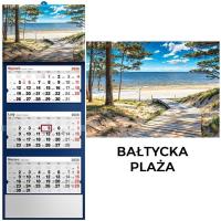 Kalendarz 2026 trójdzielny Bałtycka plaża. Wydawca: Evena. Dobreksiazki.pl Opakowanie Kalendarz 2026 trójdzielny Bałtycka plaża