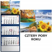 Kalendarz 2026 trójdzielny cztery pory roku. Wydawca: Evena. Dobreksiazki.pl Opakowanie Kalendarz 2026 trójdzielny cztery pory roku