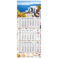 Opakowanie Kalendarz 2026 trójdzielny główka płaska Santorini