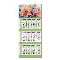 Opakowanie Kalendarz 2026 trójdzielny LUX główka wypukła Kwiaty