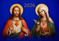 Kalendarz 2026 trójdzielny Najświętsze Serce. Wydawca: Wydawnictwo Diecezjalne i Drukarnia w Sandomierzu. Dobreksiazki.pl Opakowanie Kalendarz 2026 trójdzielny Najświętsze Serce