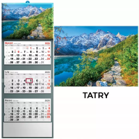 Kalendarz 2026 trójdzielny Tatry. Wydawca: Evena. Dobreksiazki.pl Opakowanie Kalendarz 2026 trójdzielny Tatry