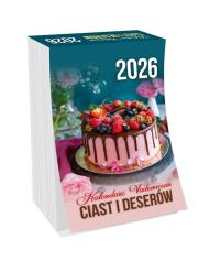 Kalendarz 2026 vademecin ciast i deserów. Wydawca: Kalpol. Dobreksiazki.pl Opakowanie Kalendarz 2026 vademecin ciast i deserów