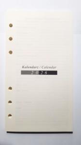 Opakowanie Kalendarz 2026 Wkład do Organizera Terminarz 9,5x17,2cm WKLORS-07-Weekly