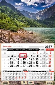 Opakowanie Kalendarz 2027 jednodzielny Tatry