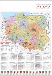 Opakowanie Kalendarz 2027 jednoplanszowy Mapa (10szt)