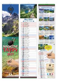 Opakowanie Kalendarz 2027 paskowy wąski magiczne Tatry