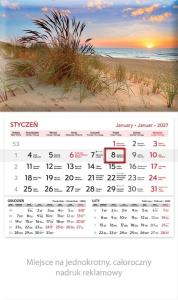 Opakowanie Kalendarz 2027 rodzinny Plaża