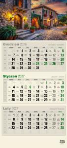 Opakowanie Kalendarz 2027 Trójdzielny Płaski MIX