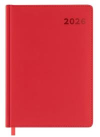 Kalendarz książkowy 2026 A5 czerwony EASY. Wydawca: Easy Stationery. Dobreksiazki.pl Opakowanie Kalendarz książkowy 2026 A5 czerwony EASY