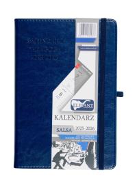 Kalendarz pedagoga 2025/26 A5 tyg Salsa granatowy. Wydawca: ELEFANT. Dobreksiazki.pl Opakowanie Kalendarz pedagoga 2025/26 A5 tyg Salsa granatowy