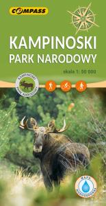 Kampinoski Park Narodowy mapa laminowana. Autor: Praca zbiorowa. Dobreksiazki.pl Okładka książki Kampinoski Park Narodowy mapa laminowana