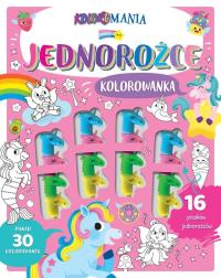 Koloromania. Jednorożce. Kolorowanka. Autor: Praca zbiorowa. Dobreksiazki.pl Okładka książki Koloromania. Jednorożce. Kolorowanka