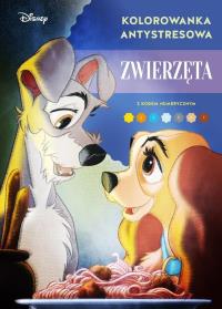 Kolorowanka antystresowa. Zwierzęta. Disney. Autor: Marzena Suterska-Kinal. Dobreksiazki.pl Okładka książki Kolorowanka antystresowa. Zwierzęta. Disney