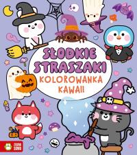 Kolorowanka Kawaii. Słodkie straszaki. Autor: Peto Violet. Dobreksiazki.pl Okładka książki Kolorowanka Kawaii. Słodkie straszaki