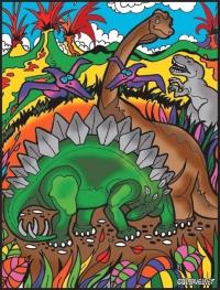 Opakowanie Kolorowanka welwetowa 47x35cm Dino