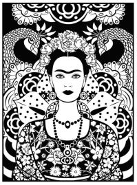 Opakowanie Kolorowanka welwetowa 47x35cm Frida Kahlo