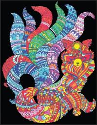 Opakowanie Kolorowanka welwetowa 47x35cm Kitsune Lis...