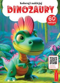 Kolorowanka z kodem QR - Dinozaury. Autor: Matusiak Monika. Dobreksiazki.pl Okładka książki Kolorowanka z kodem QR - Dinozaury