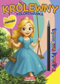 Kolorowanka z kredką Królewny. Autor: Praca zbiorowa. Dobreksiazki.pl Okładka książki Kolorowanka z kredką Królewny