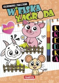 Kolorowanka z kredką Wiejska zagroda. Autor: Praca zbiorowa. Dobreksiazki.pl Okładka książki Kolorowanka z kredką Wiejska zagroda