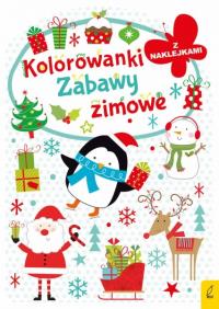Kolorowanka z wykrojnikiem Zabawy zimowe. Autor: Opracowanie zbiorowe. Dobreksiazki.pl Okładka książki Kolorowanka z wykrojnikiem Zabawy zimowe