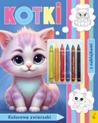 Okładka książki Kotki. Kolorowanka z kredkami