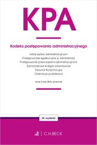 Okładka książki KPA. Kodeks postępowania administracyjnego oraz ustawy towarzyszące wyd. 16