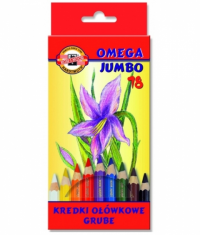 Opakowanie Kredki Omega 3383 Jumbo 18 kolorów