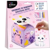 Kreowanie po numerach szkatułka kotek Kidea. Wydawca: Derform. Dobreksiazki.pl Opakowanie Kreowanie po numerach szkatułka kotek Kidea