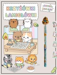 Okładka książki Krzyżówki, łamigłówki. Kawaii i naklejki